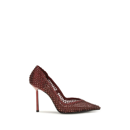 This High-Heel Stiletto Pumps Heels by LE SILLA for women in cotton canvas & crystal multicolor presents a effortlessly chic silhouette from the Women's Cotton Canvas & Crystal High-Heel Stiletto Pumps Heels collection, featuring a effortlessly chic stiletto high-heel and effortlessly chic pointed toe style.