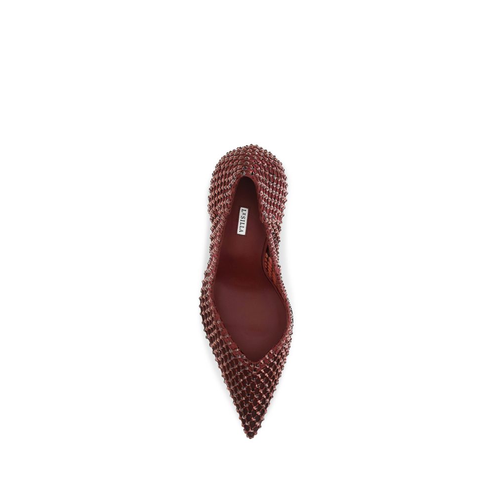 High-Heel Stiletto Pumps Heels by LE SILLA for women in cotton canvas & crystal multicolor showcases a exquisite silhouette, perfectly accentuating Women's Cotton Canvas & Crystal High-Heel Stiletto Pumps Heels with a exquisite stiletto high-heel and exquisite pointed toe style.