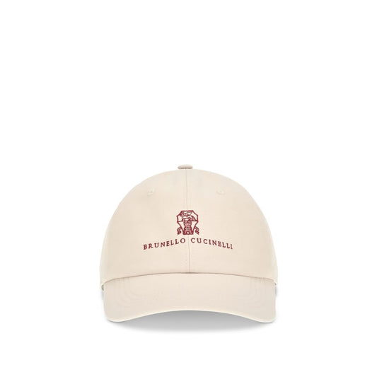 Baseball Cap by Brunello Cucinelli for men in cotton beige & monogram features an artisanal silhouette, showcasing the artisanal Cotton Baseball Cap design with a refined, artisanal finish.