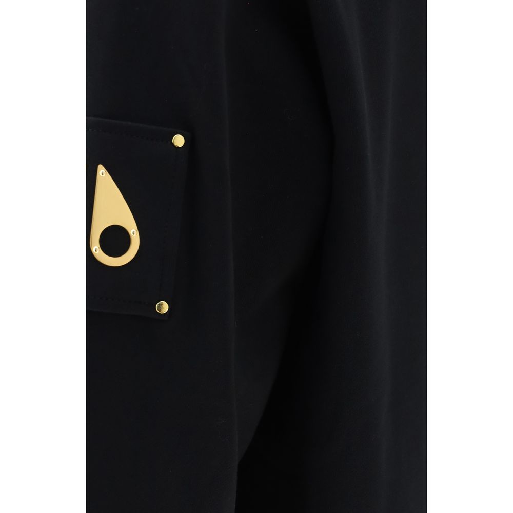 Sweatshirt Hoodie by Moose Knuckles for men in cotton black, gold & signature features a edgy silhouette, detailed with a edgy hooded neckline and for a refined finish.