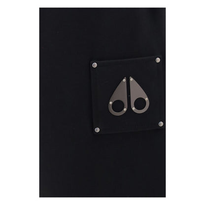 Trousers by Moose Knuckles for men in cotton black presents a perennial silhouette, meticulously tailored with a straight-leg & regular-fit cut, long finish, and an elegant .