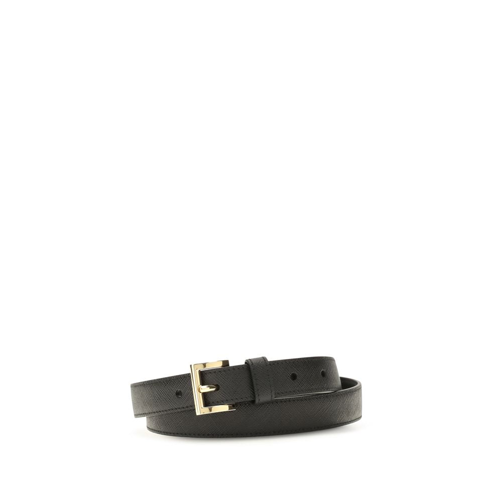 Belt by Prada for women in bos taurus saffiano calf leather black & signature features an distinguished design, perfectly showcasing the sophisticated craftsmanship of this distinguished Bos Taurus Saffiano Calf Leather Belt.