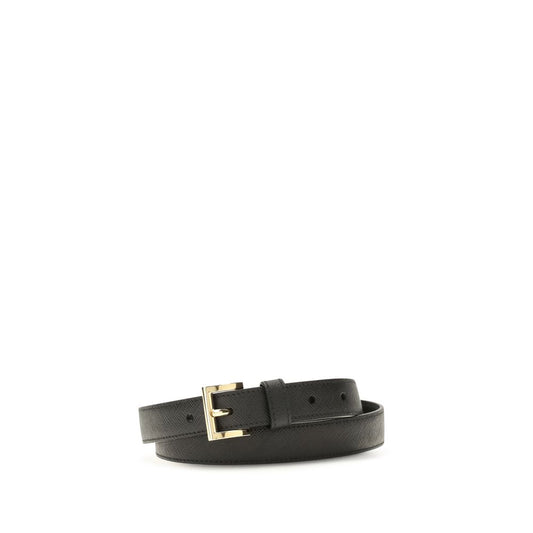 Belt by Prada for women in bos taurus saffiano calf leather black & signature features an distinguished design, perfectly showcasing the sophisticated craftsmanship of this distinguished Bos Taurus Saffiano Calf Leather Belt.