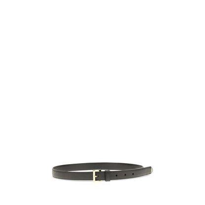 Belt by Prada for women in bos taurus saffiano calf leather black & signature features an artisanal finish, elegantly showcasing the signature style and artisanal craftsmanship of the Bos Taurus Saffiano Calf Leather Belt design.