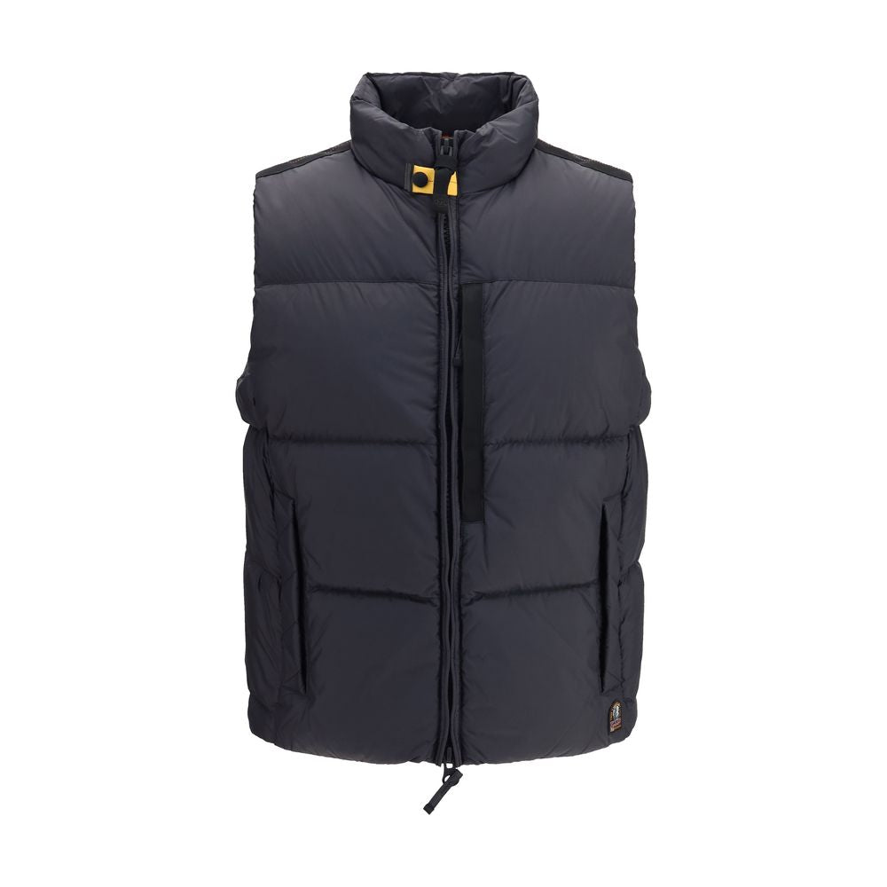 Vest by Parajumpers for men in polyamide & goose-down black features a enviable silhouette, elegantly detailed with a enviable stand-collar neckline and functional pockets & insulated for a enviable finish.