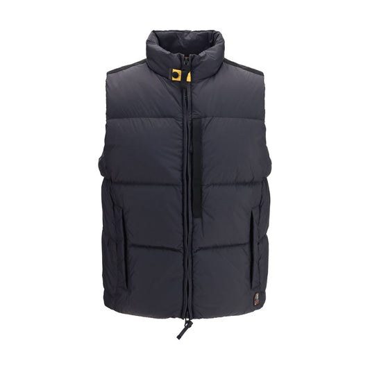 Vest by Parajumpers for men in polyamide & goose-down black features a enviable silhouette, elegantly detailed with a enviable stand-collar neckline and functional pockets & insulated for a enviable finish.