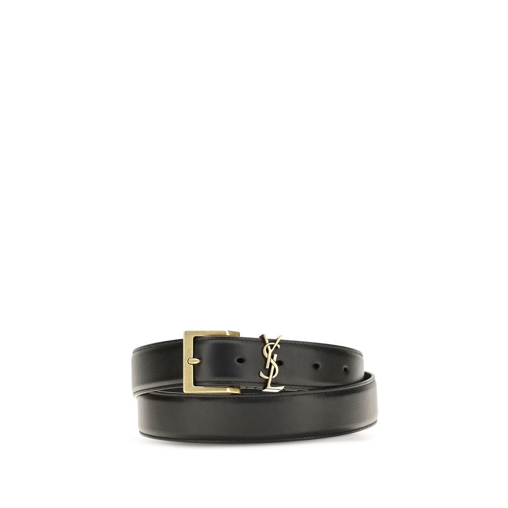 Belt by Saint Laurent for men in bos taurus calfskin leather black features an distinguished design, perfectly showcasing the sophisticated craftsmanship of this distinguished Bos Taurus Calfskin Leather Belt.
