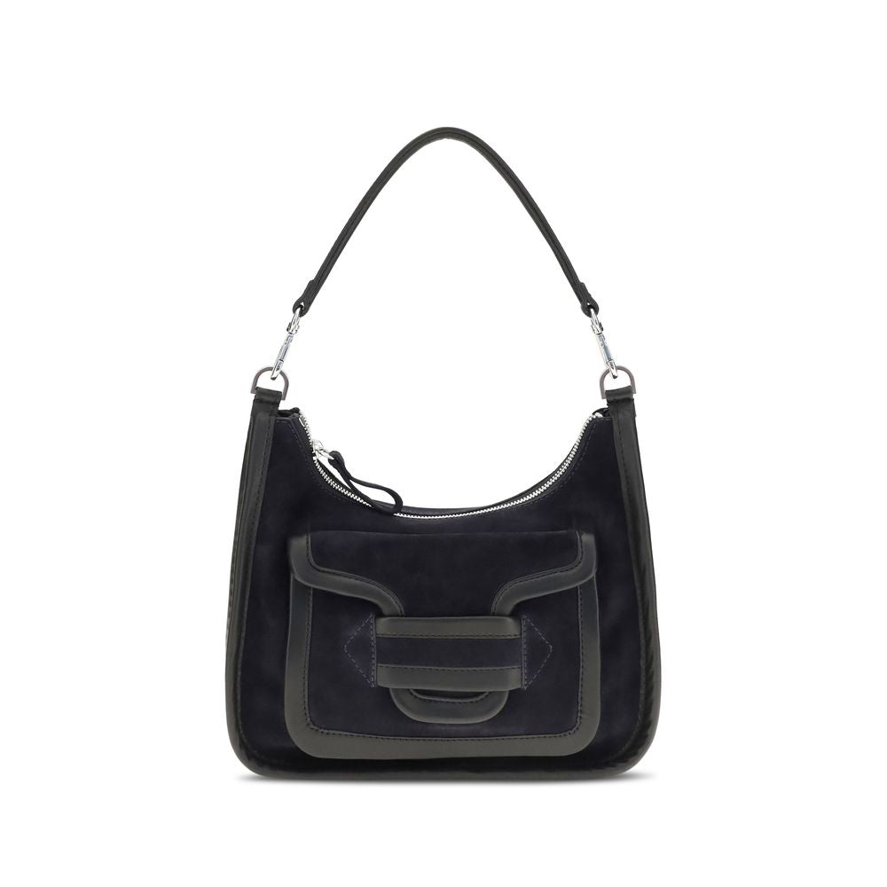 Shoulder Flap Bag by Pierre Hardy for women in bos taurus calf leather black features an effortlessly chic silhouette with a secure flap, magnetic & clasp, ample , and versatile shoulder-strap, handle & adjustable-strap for effortlessly chic everyday luxury.