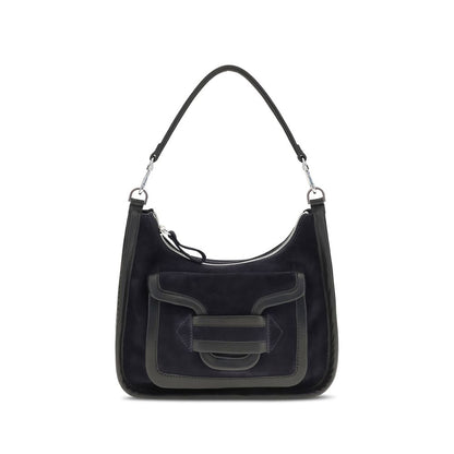 Shoulder Flap Bag by Pierre Hardy for women in bos taurus calf leather black features an effortlessly chic silhouette with a secure flap, magnetic & clasp, ample , and versatile shoulder-strap, handle & adjustable-strap for effortlessly chic everyday luxury.