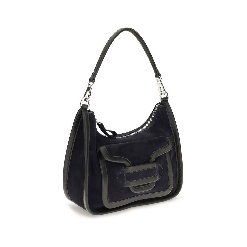 Shoulder Flap Bag by Pierre Hardy for women in bos taurus calf leather black features a distinguished silhouette, showcasing a secure flap, magnetic & clasp and distinguished with versatile shoulder-strap, handle & adjustable-strap for a distinguished finish.