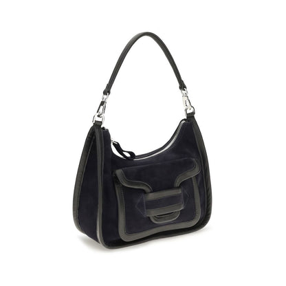 Shoulder Flap Bag by Pierre Hardy for women in bos taurus calf leather black features a distinguished silhouette, showcasing a secure flap, magnetic & clasp and distinguished with versatile shoulder-strap, handle & adjustable-strap for a distinguished finish.