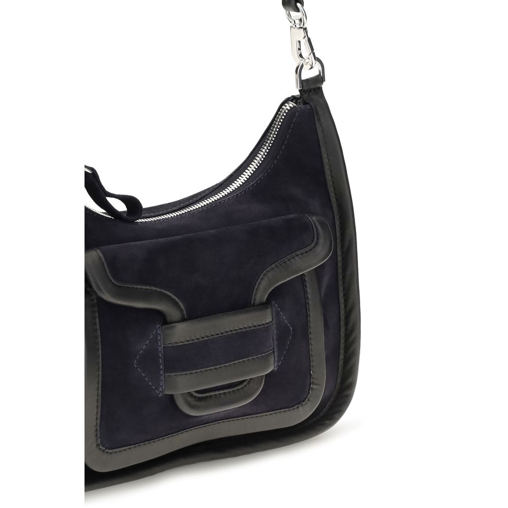 Shoulder Flap Bag by Pierre Hardy for women in bos taurus calf leather black features a effortless sophistication silhouette, secured by a flap, magnetic & clasp with ample and versatile shoulder-strap, handle & adjustable-strap for a effortless sophistication finish.