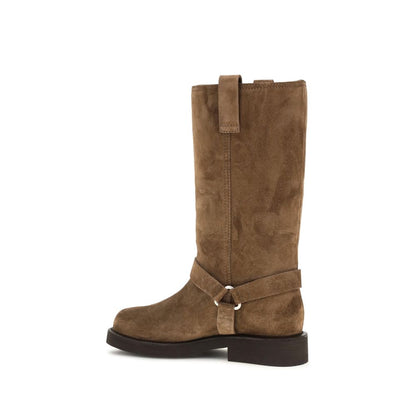 Flat Boots by Brunello Cucinelli for women in bos taurus calf suede leather brown & signature showcases a ergonomic silhouette from the Monile Women's Bos Taurus Calf Suede Leather Flat Boots collection, featuring a ergonomic flat and a ergonomic .