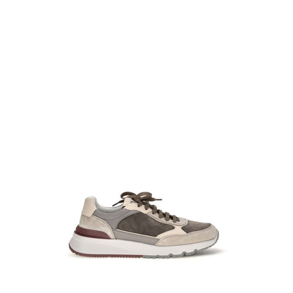 Sneakers by Brunello Cucinelli for men in tu & bos taurus calf leather gray features an versatile design from the Men's Chunky TU & Bos Taurus Calf Leather Sneakers collection, highlighting a versatile chunky style for a premium, high-fashion look.