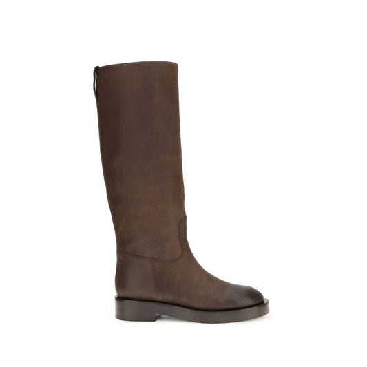 Low-Heel Ankle High Knee-High Boots by Paris Texas for women in bos taurus calfskin leather brown features an effortless chic silhouette from the Women's Bos Taurus Calfskin Leather Low-Heel Ankle High Knee-High Boots collection, showcasing a effortless chic low-heel and refined for an effortless chic look.