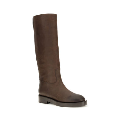 Low-Heel Ankle High Knee-High Boots by Paris Texas for women in bos taurus calfskin leather brown showcases a impeccable silhouette as Women's Bos Taurus Calfskin Leather Low-Heel Ankle High Knee-High Boots, artfully defined by a impeccable low-heel and a impeccable .