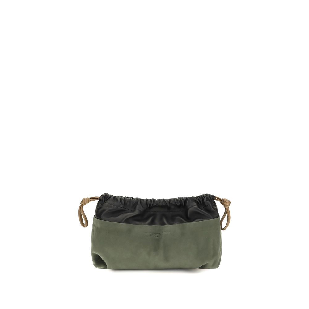 Shoulder Drawstring Clutch Bag by Pierre Hardy for women in bos taurus calf leather bicolour features a effortless sophistication silhouette, secured by a drawstring with ample and versatile shoulder-strap for a effortless sophistication finish.