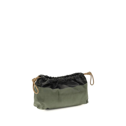 Shoulder Drawstring Clutch Bag by Pierre Hardy for women in bos taurus calf leather bicolour features a effortless chic silhouette with a secure drawstring, ample , and versatile shoulder-strap for a effortless chic finish.