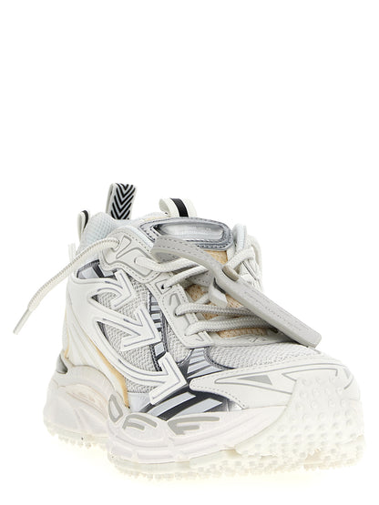 Athletic Sneakers by Off-White for men in polyester polyethylene polyurethane leather white features an exquisite silhouette, showcasing the premium athletic style of the Crisp Men's Athletic Polyester Polyethylene Polyurethane Leather Sneakers with an exquisite finish.