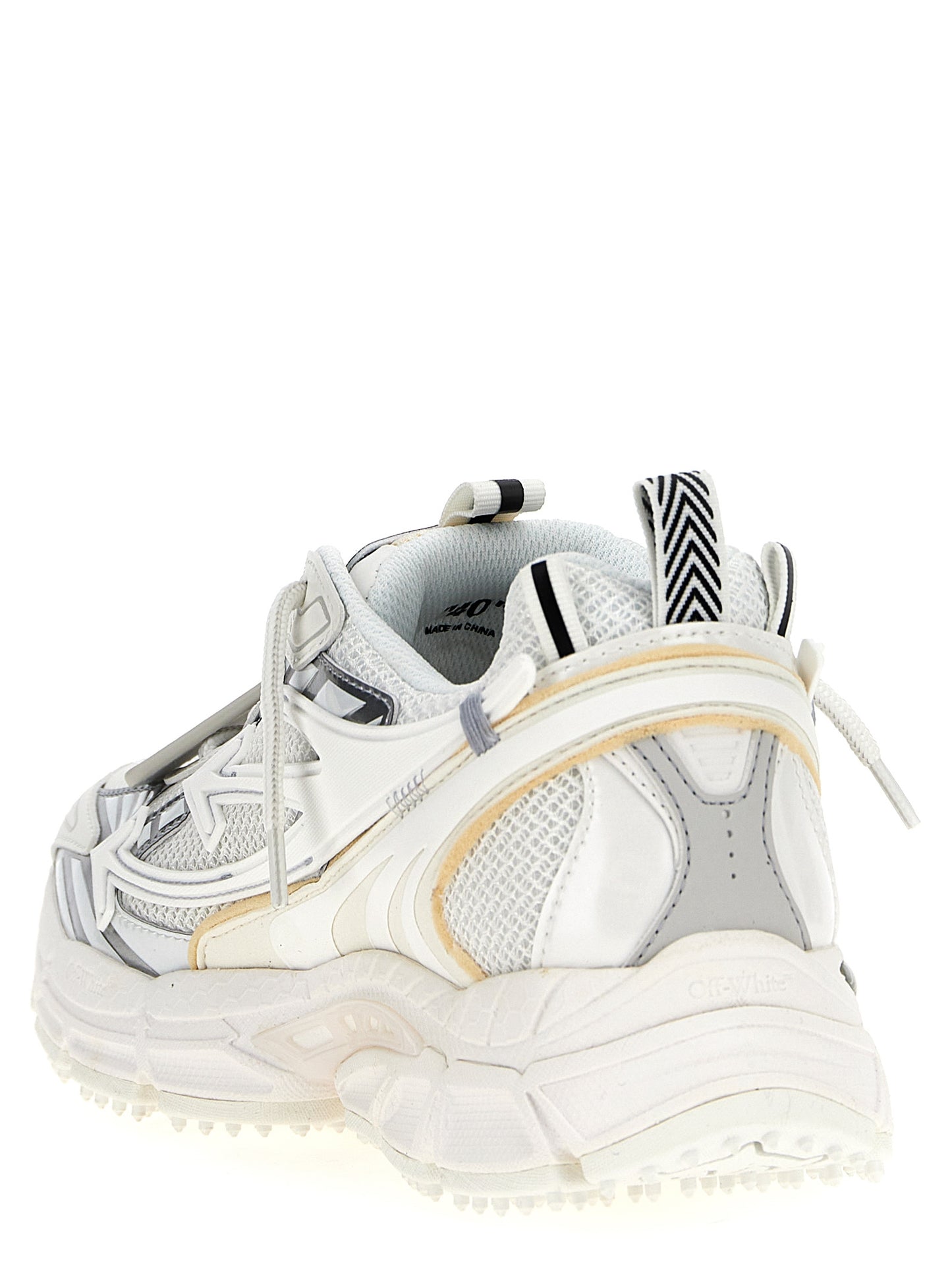 Athletic Sneakers by Off-White for men in polyester polyethylene polyurethane leather white features an effortless chic silhouette, showcasing the signature athletic style of the Crisp Men's Athletic Polyester Polyethylene Polyurethane Leather Sneakers collection with a truly effortless chic finish.