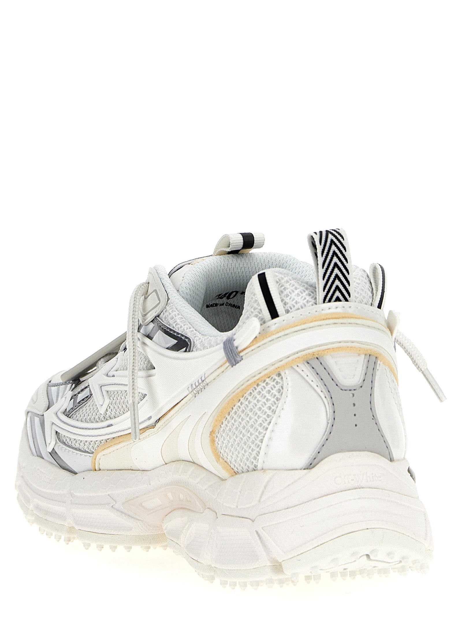 Athletic Sneakers by Off-White for men in polyester polyethylene polyurethane leather white features an effortless chic silhouette, showcasing the signature athletic style of the Crisp Men's Athletic Polyester Polyethylene Polyurethane Leather Sneakers collection with a truly effortless chic finish.