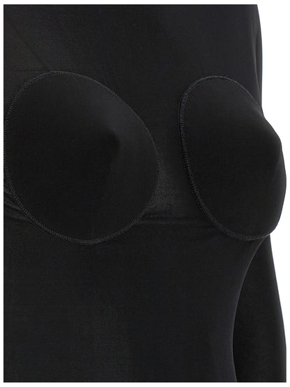 Cardigan by Jean Paul Gaultier for women in stretch viscose black & transparent presents a textural silhouette, artfully finished with a textural and for a sophisticated, textural look.