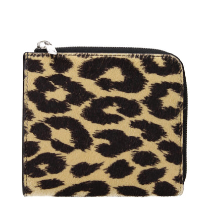 Wallet by Jil Sander for women in pony skin beige features a sleek silhouette, showcasing the sleek Pony Skin Wallet design with sophisticated coin-purse for a premium look.