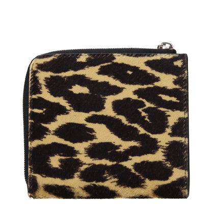 Wallet by Jil Sander for women in pony skin beige showcases a discerning silhouette, artfully capturing the essence of Pony Skin Wallet with its functional coin-purse.