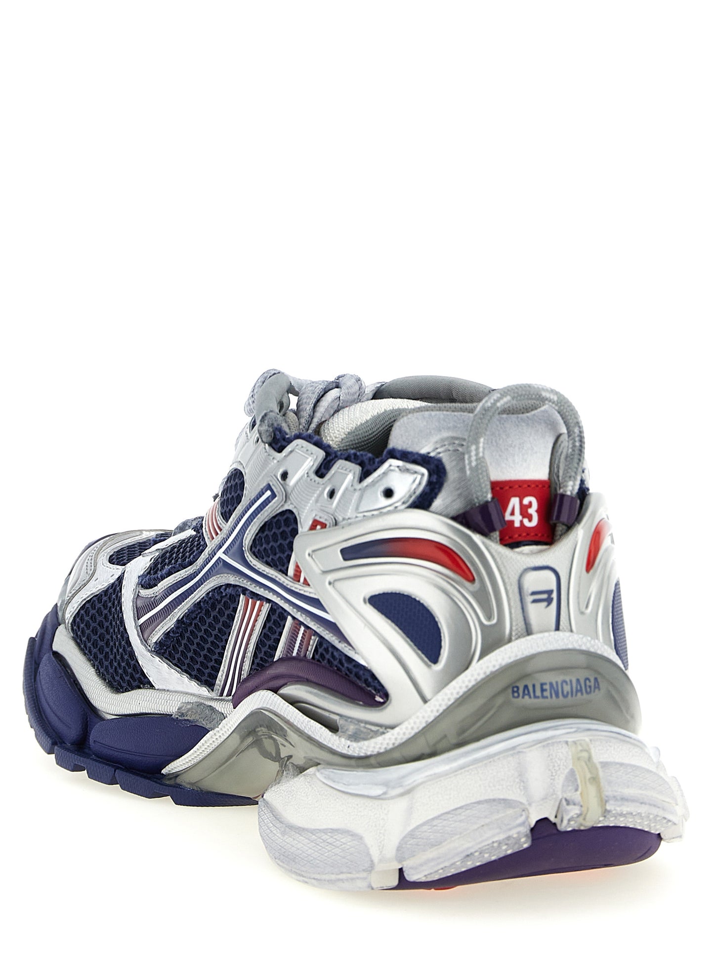 Athletic Sneakers by Balenciaga for men in polyester polyethylene & polyurethane multicolor features an exquisite silhouette, showcasing the premium athletic style of the Men's Athletic Polyester Polyethylene & Polyurethane Sneakers with an exquisite finish.