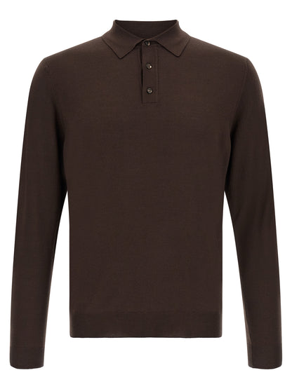 Cardigan by ZANONE for men in polyamide & virgin wool brown features a nuanced silhouette with a refined and nuanced detailing for a sophisticated look.