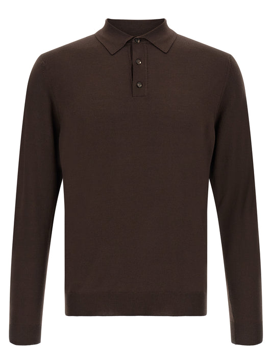 Cardigan by ZANONE for men in polyamide & virgin wool brown features a nuanced silhouette with a refined and nuanced detailing for a sophisticated look.
