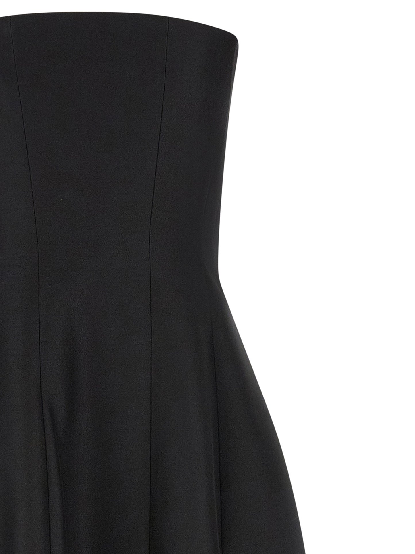 Dress by Khaite for women in wool & silk black features an cute silhouette, detailed with a and that elegantly flows into a cute long.