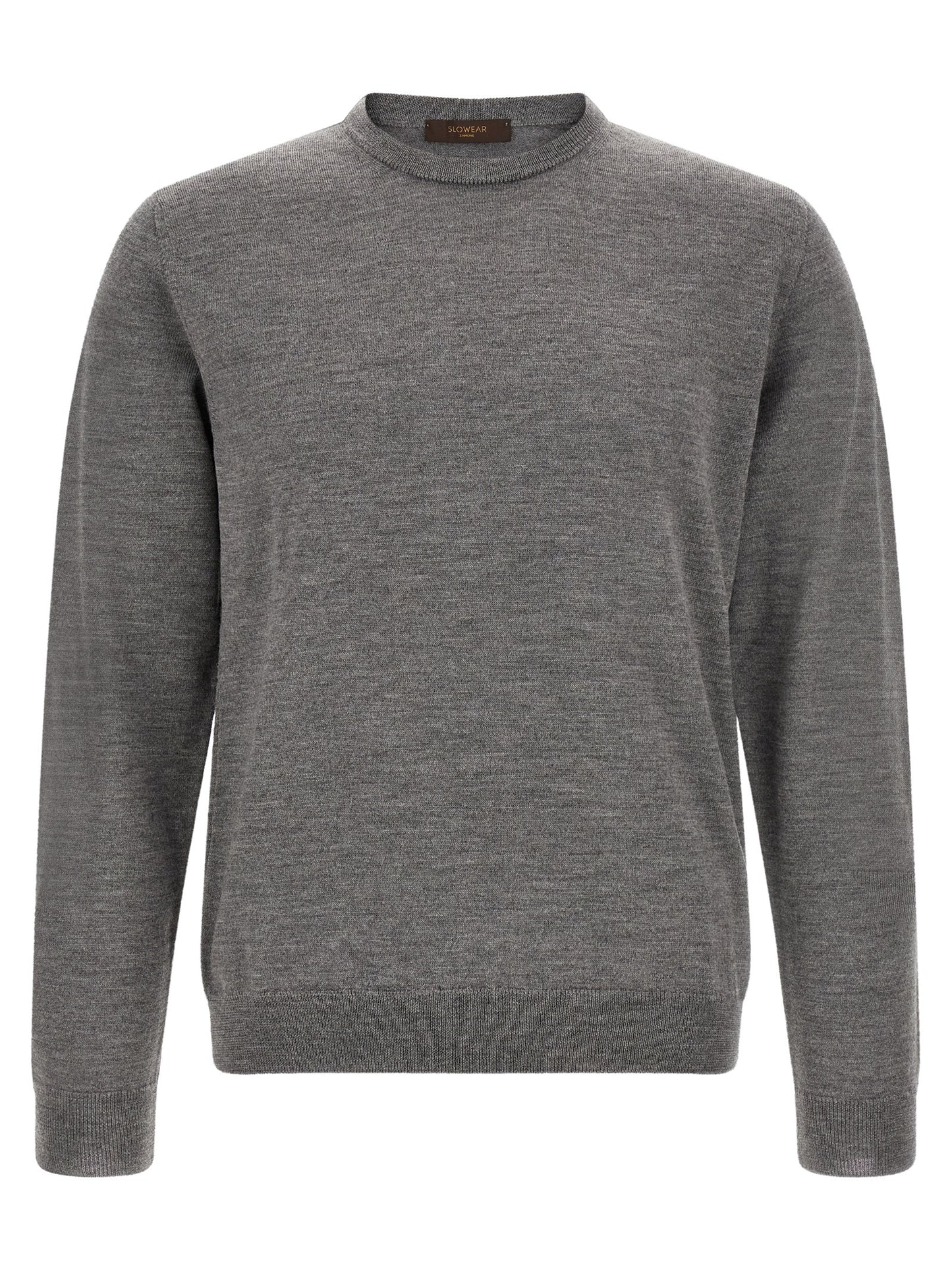 Cardigan by ZANONE for men in virgin wool gray features an crisp silhouette, showcasing a sophisticated crew neckline and detail for a truly crisp finish.