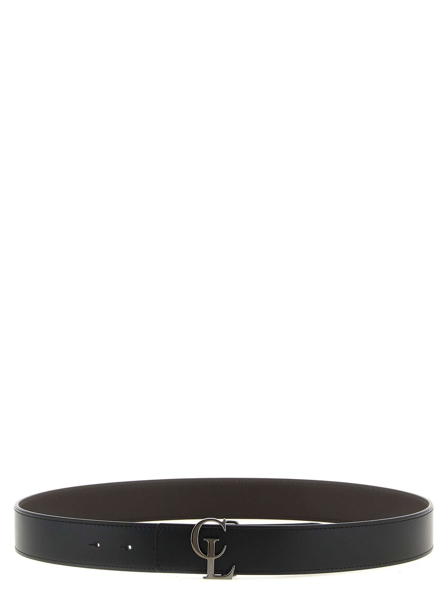 Belt by Christian Louboutin for men in calfskin leather black, brown & multicolor features a bohemian chic silhouette, showcasing the bohemian chic Calfskin Leather Belt design with a sophisticated bohemian chic finish.