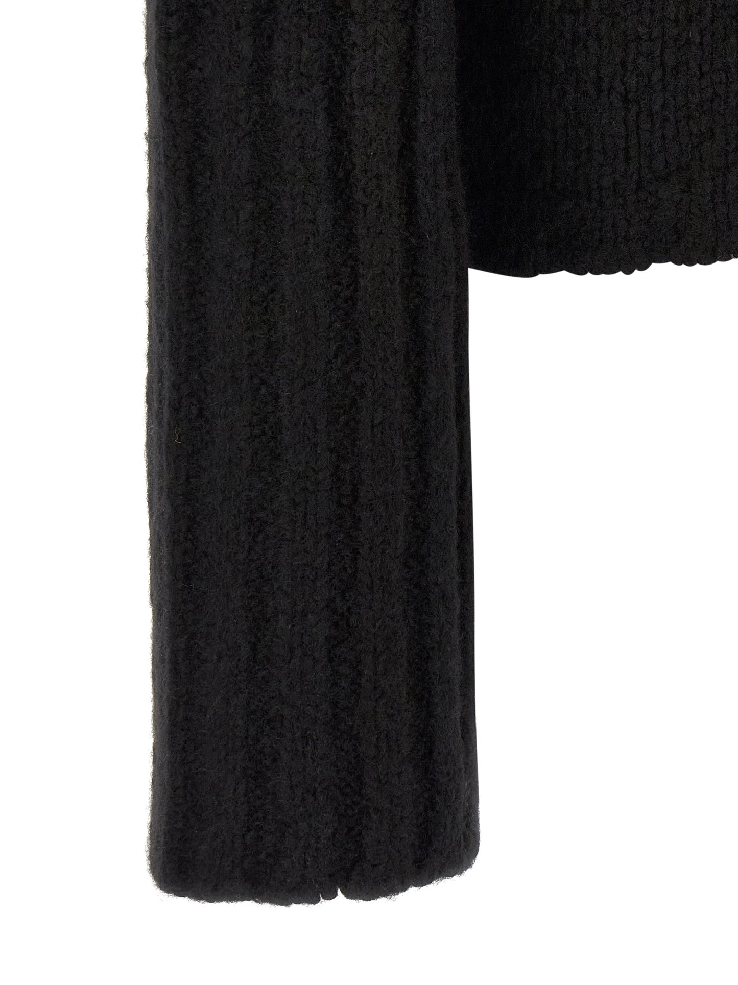 Cardigan by Rick Owens for men in cashmere silk black features an crisp silhouette, showcasing a sophisticated and detail for a truly crisp finish.
