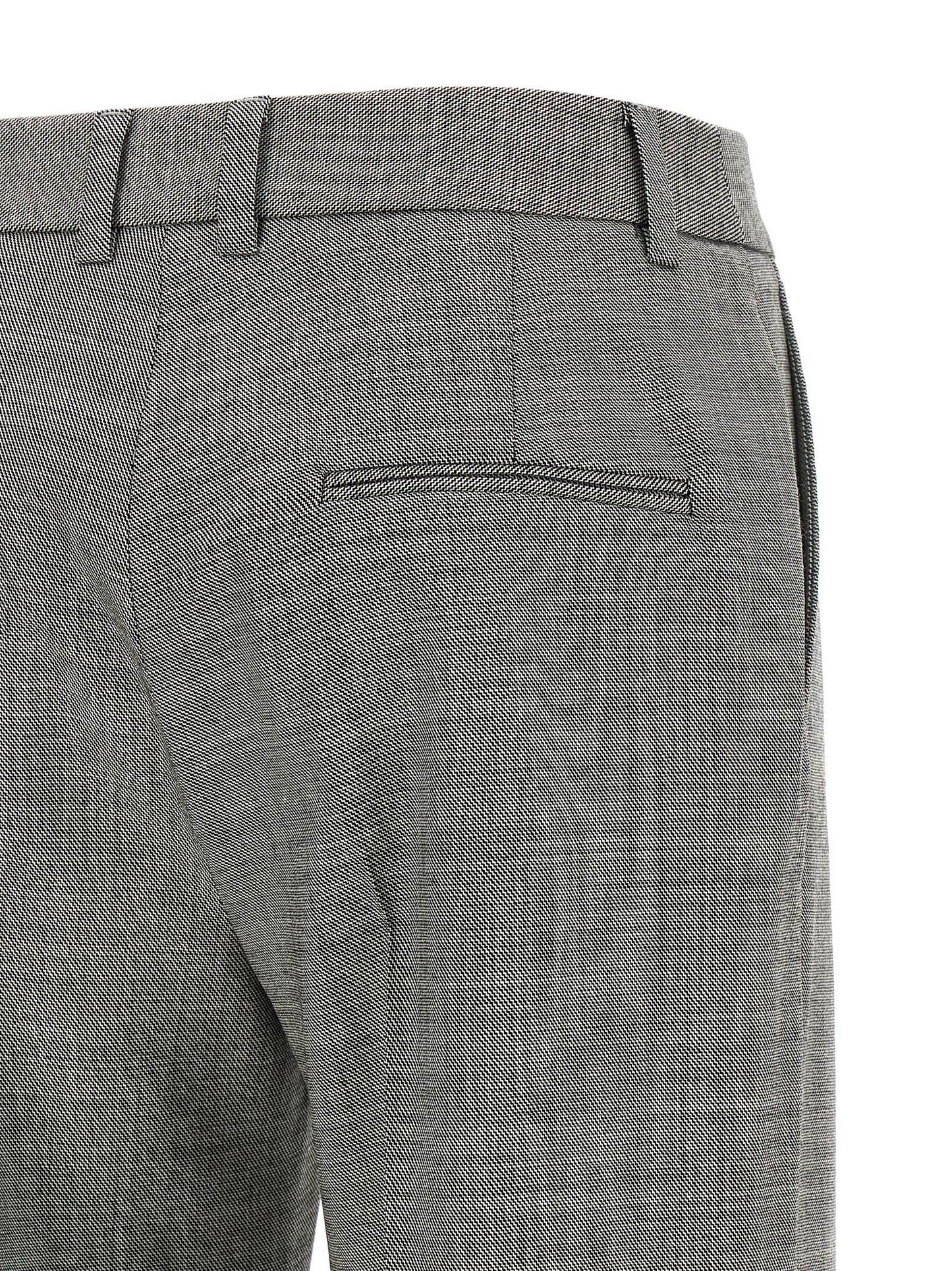 Trousers by Alberto Biani for women in wool gray features an on trend silhouette, showcasing a sophisticated flared & wide with a long and for an on trend finish.