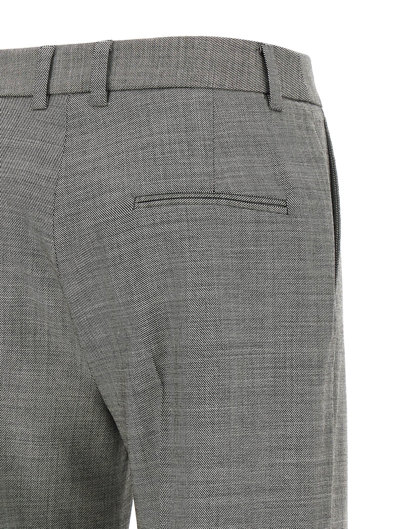 Trousers by Alberto Biani for women in wool gray features an on trend silhouette, showcasing a sophisticated flared & wide with a long and for an on trend finish.