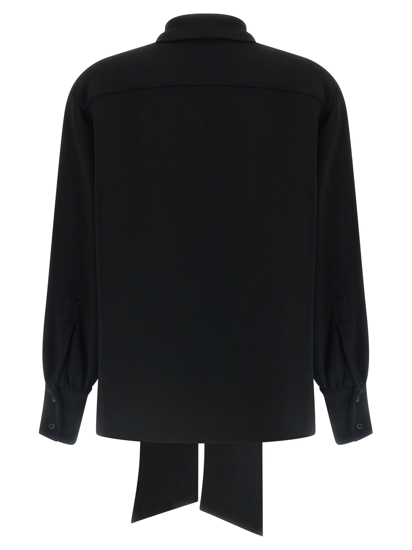 Blouse by Alberto Biani for women in polyester black presents a discerning silhouette, showcasing a sophisticated v-neck neckline and for a truly discerning finish.