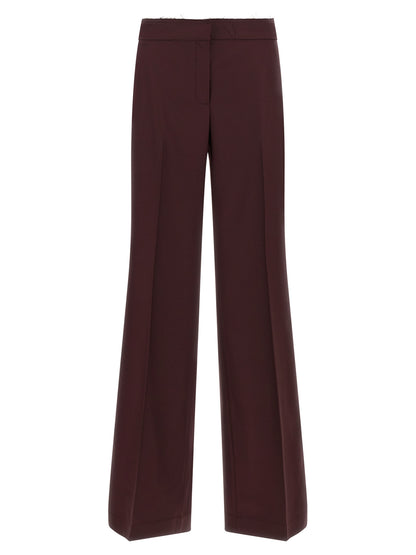 Trousers by Gianluca Capannolo for women in polyester purple features a artisanal silhouette, showcasing a sophisticated wide with a long and for a artisanal finish.