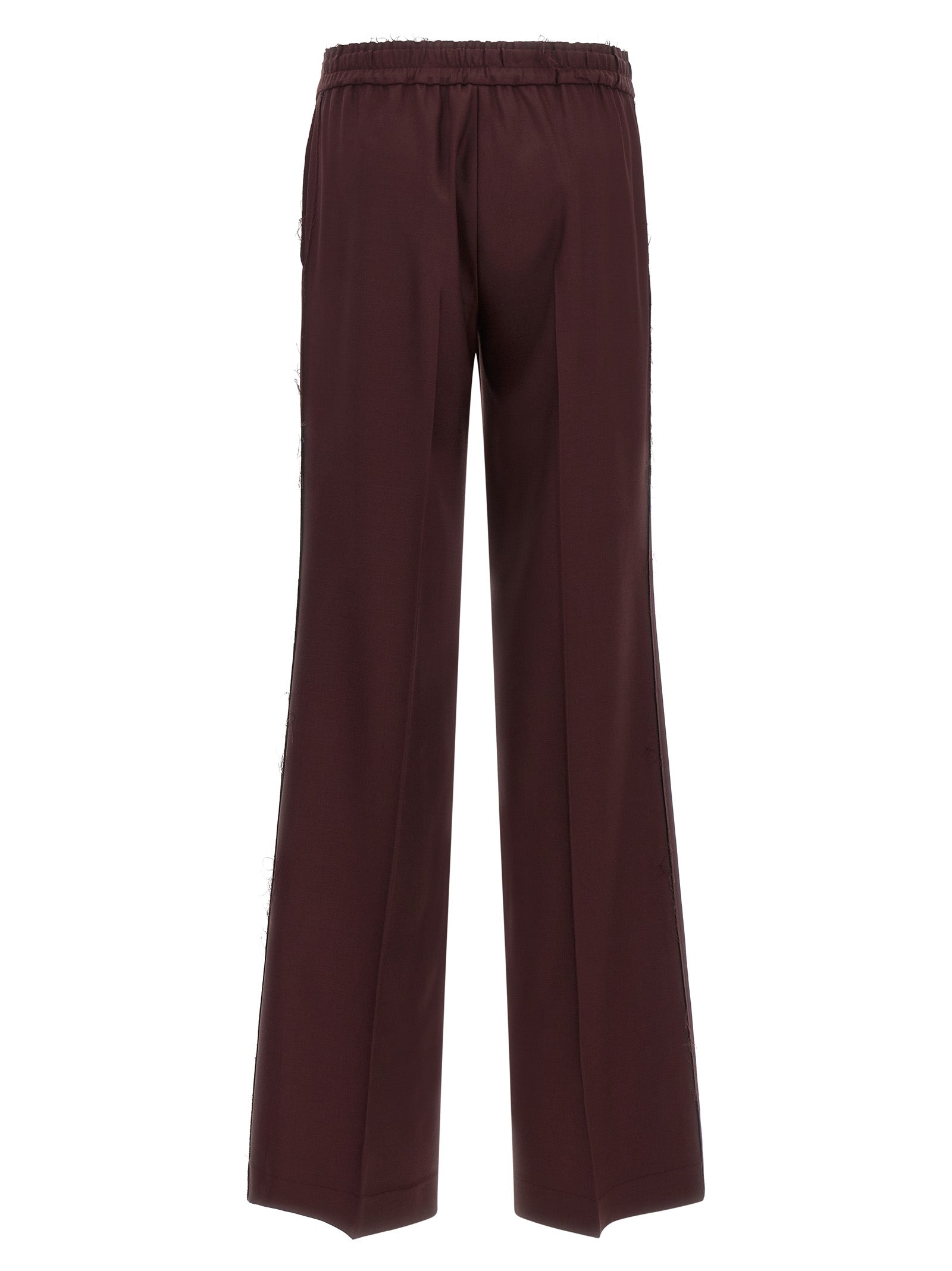 Trousers by Gianluca Capannolo for women in polyester purple presents a perennial silhouette, meticulously tailored with a wide cut, long finish, and an elegant .