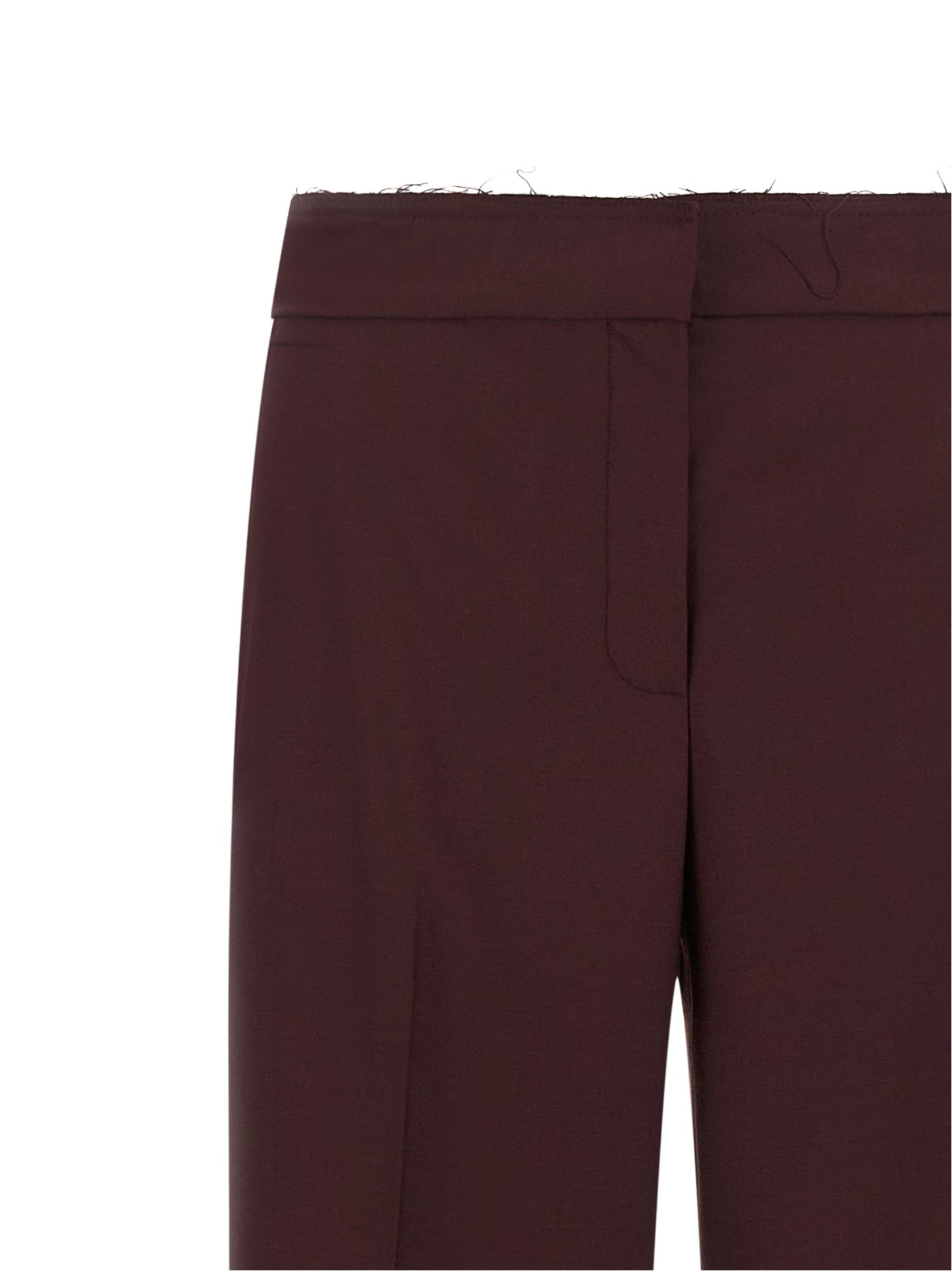 Trousers by Gianluca Capannolo for women in polyester purple features a artisanal silhouette, showcasing a sophisticated wide with a long and for a artisanal finish.
