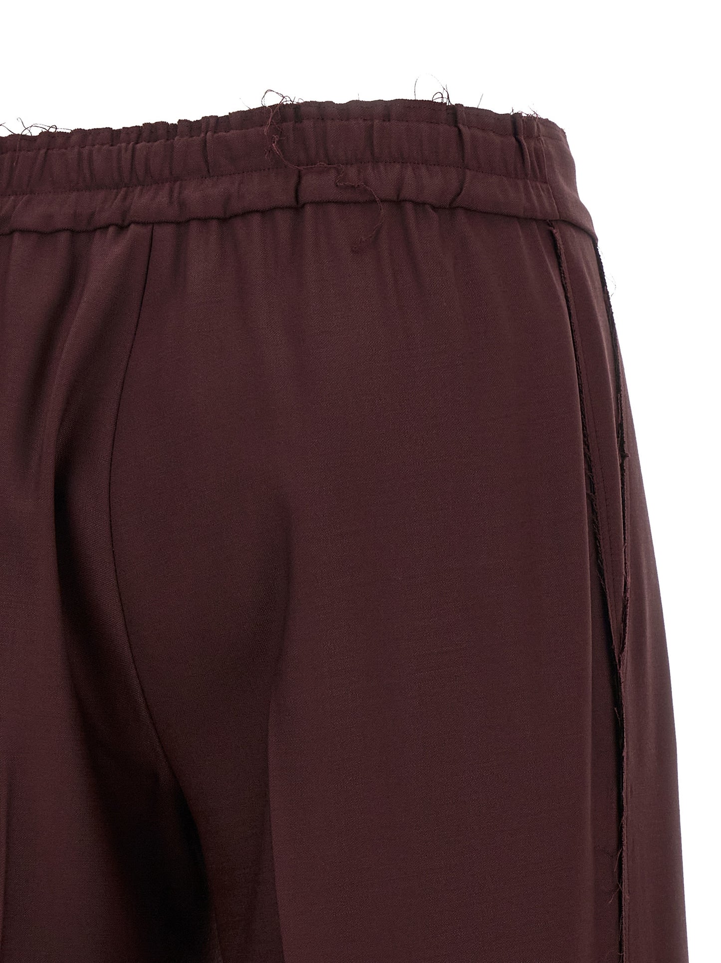 Trousers by Gianluca Capannolo for women in polyester purple presents a smart silhouette, meticulously detailed with a smart wide, a smart long, and a smart .