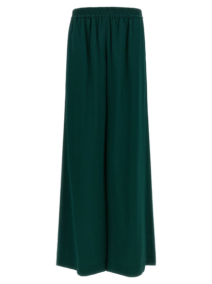 Palazzo Pants by Gianluca Capannolo for women in viscose bicolour & green presents a refined pantology silhouette, artfully defined by a refined pantology relaxed-fit & wide, long, and a sophisticated .