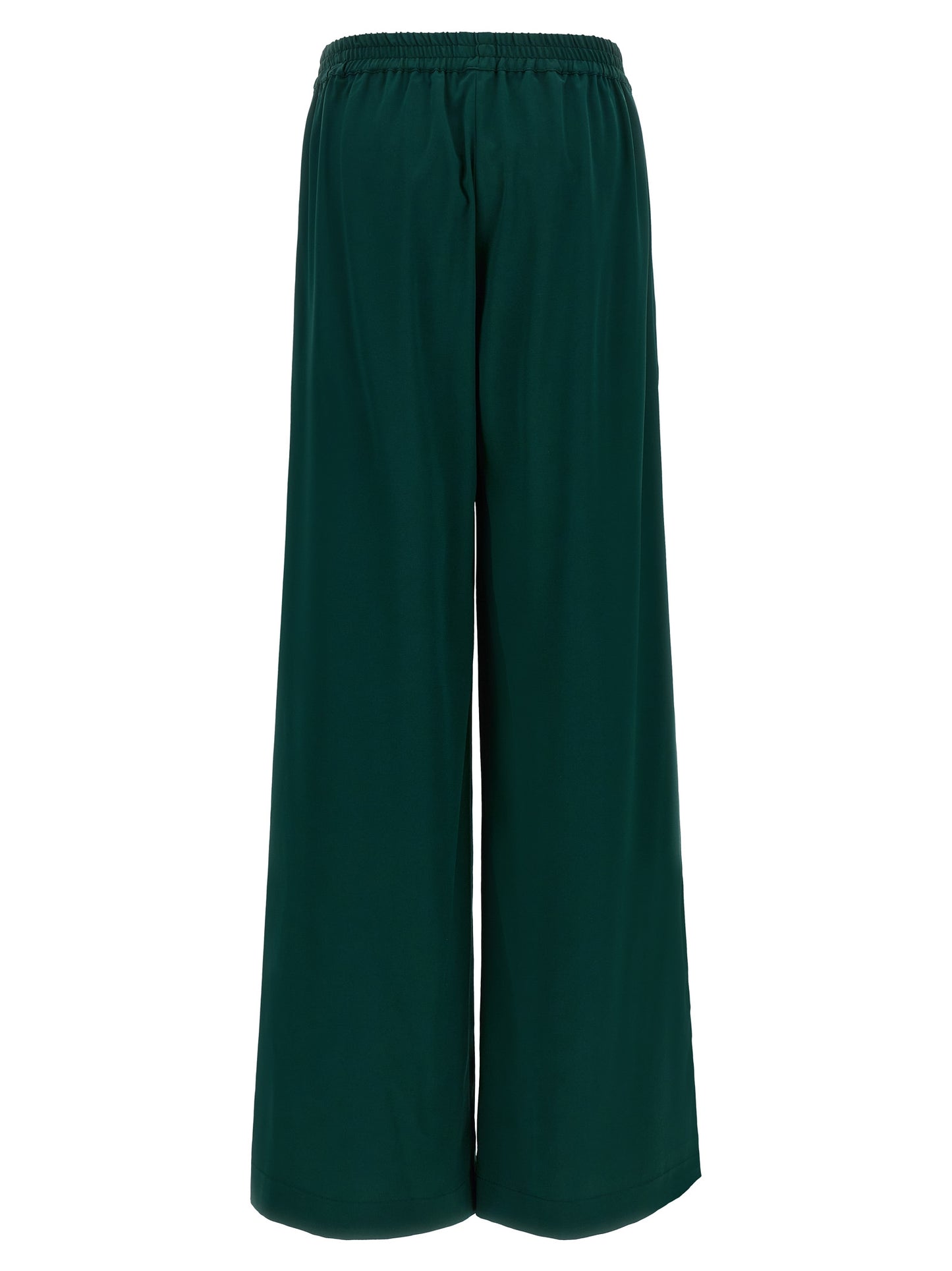 Palazzo Pants by Gianluca Capannolo for women in viscose bicolour & green presents a tailored silhouette, showcasing a tailored relaxed-fit & wide and long cut with a refined for a truly tailored aesthetic.