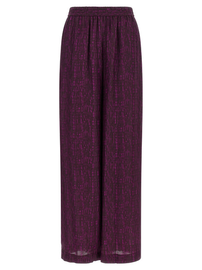 Palazzo Pants by Gianluca Capannolo for women in viscose purple features a polished silhouette with a polished wide, reaching a polished long and finished with a polished .