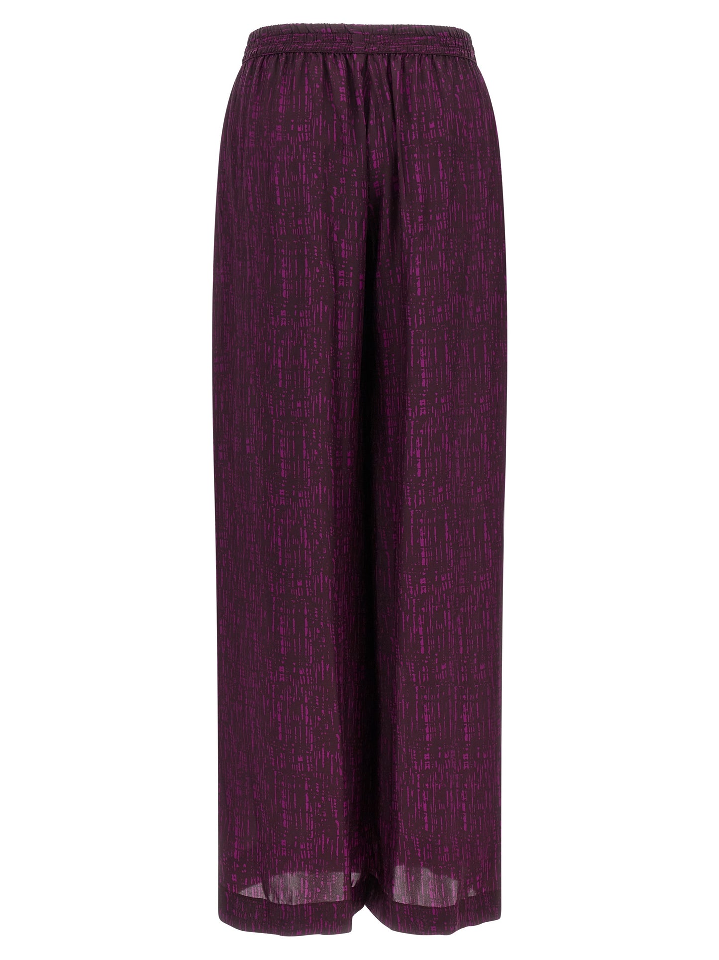 Palazzo Pants by Gianluca Capannolo for women in viscose purple features an sartorial wide and long with a cut for a sartorial finish.