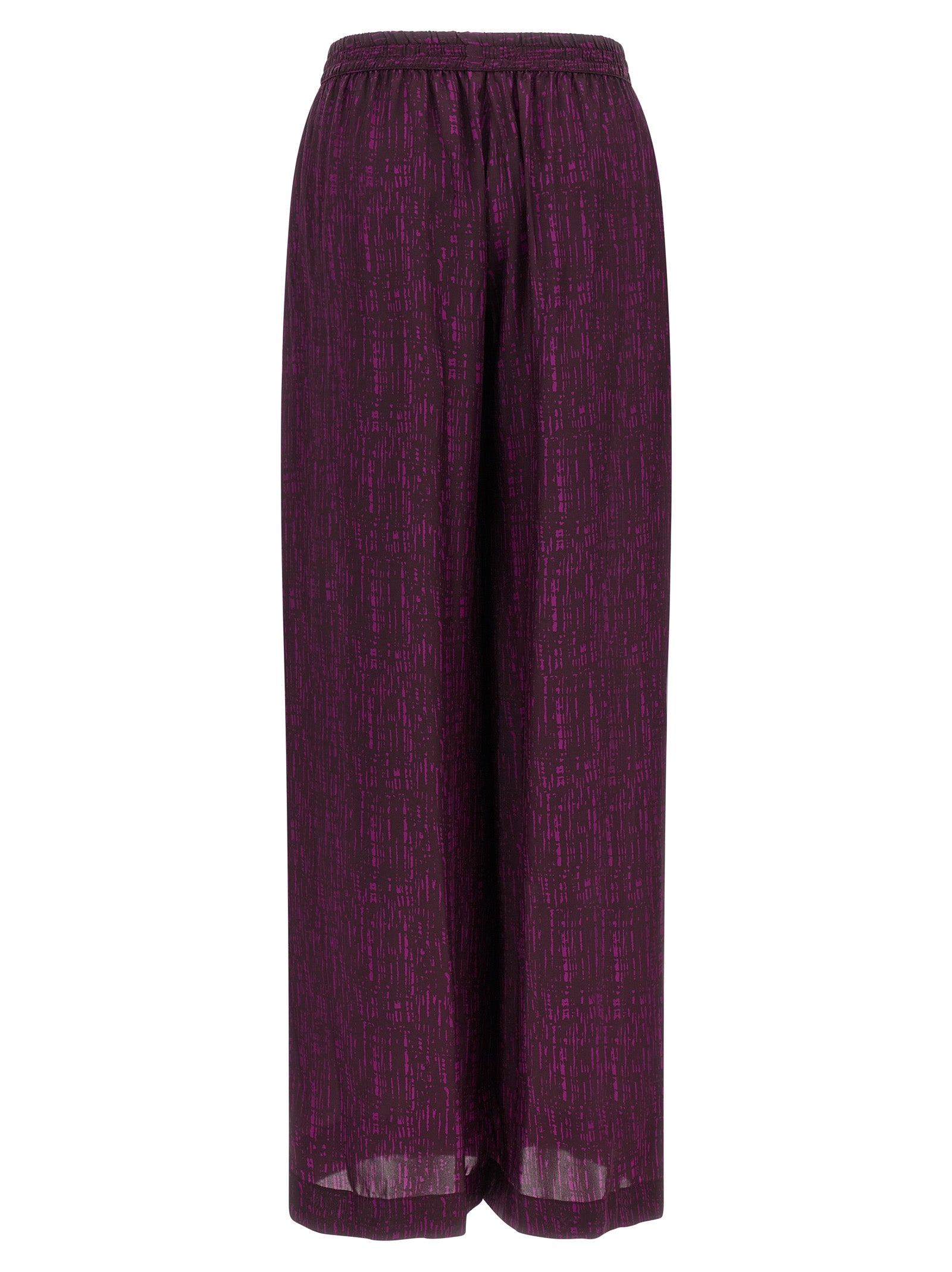 Palazzo Pants by Gianluca Capannolo for women in viscose purple features an sartorial wide and long with a cut for a sartorial finish.