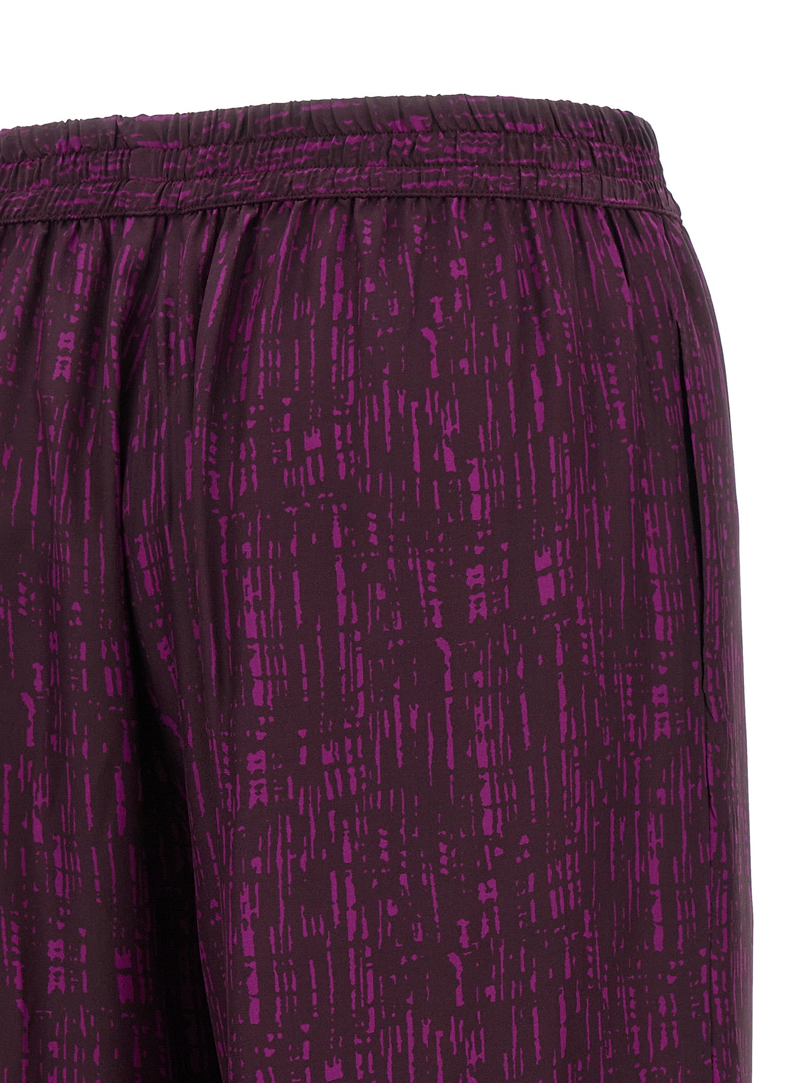 Palazzo Pants by Gianluca Capannolo for women in viscose purple presents a tailored silhouette, showcasing a tailored wide and long cut with a refined for a truly tailored aesthetic.