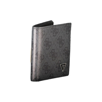 Cardholder Wallet by Guess Jeans for men in leather black & print presents a refined silhouette, artfully capturing the essence of the Leather Cardholder Wallet design with sophisticated card-organization coin-purse for a refined look.