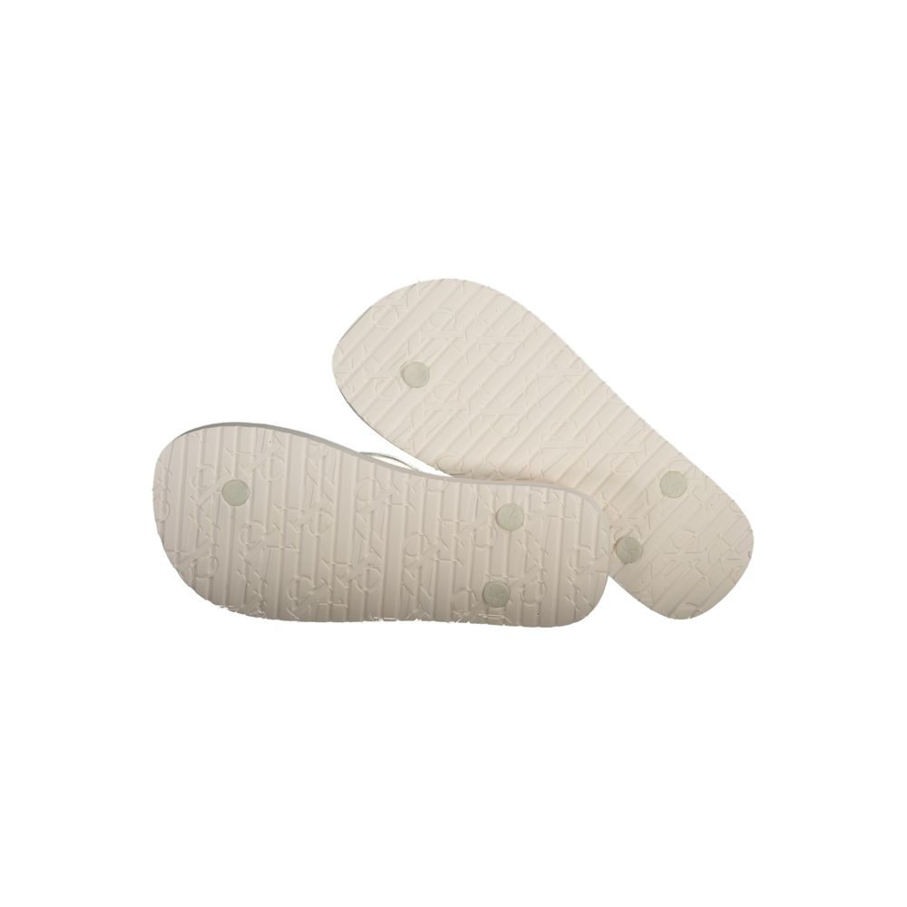 Flip-Flop Sandals by Calvin Klein for women in polyurethane white features an statuesque silhouette from the City Women's Polyurethane Flip-Flop Sandals collection, showcasing a statuesque and elegant .